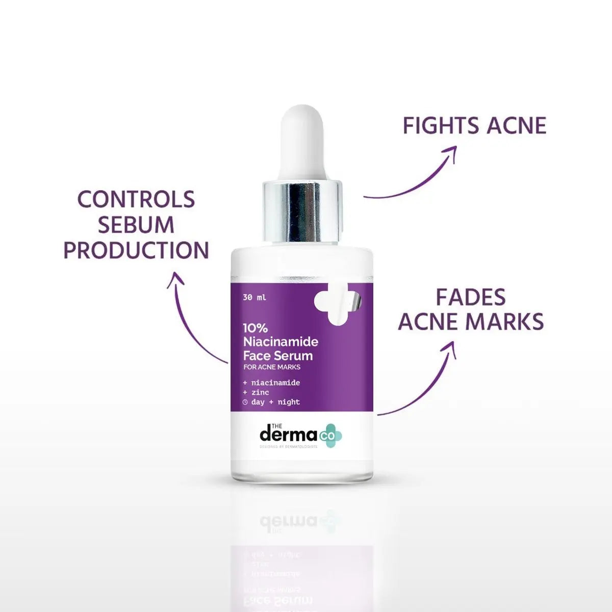 The Derma Co. 10% Niacinamide Face Serum – 30ml | Acne Marks & Oil Control Serum for Oily, Acne-Prone Skin Sellzoa
