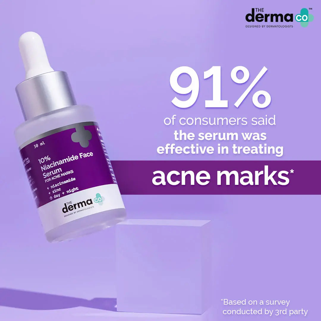 The Derma Co. 10% Niacinamide Face Serum – 30ml | Acne Marks & Oil Control Serum for Oily, Acne-Prone Skin Sellzoa