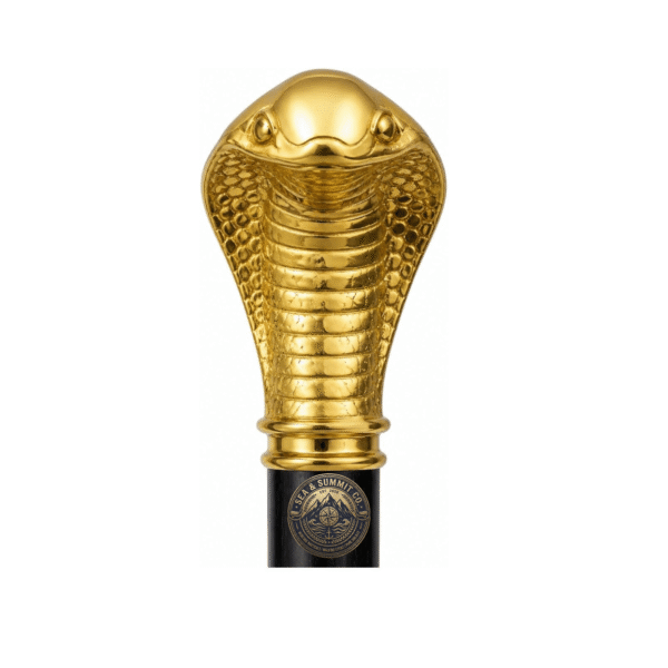 Cobra Face Brass Head Walking Stick 36 Inch – Premium Handcrafted Wooden Cane | Vintage Style - Product Image 6