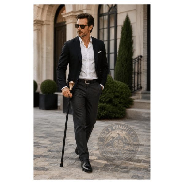Cobra Face Brass Head Walking Stick 36 Inch – Premium Handcrafted Wooden Cane | Vintage Style