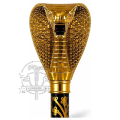 Premium Lion Cobra Brass Walking Stick