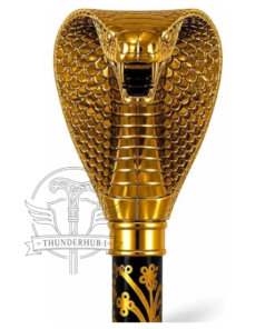 Premium Lion Cobra Brass Walking Stick