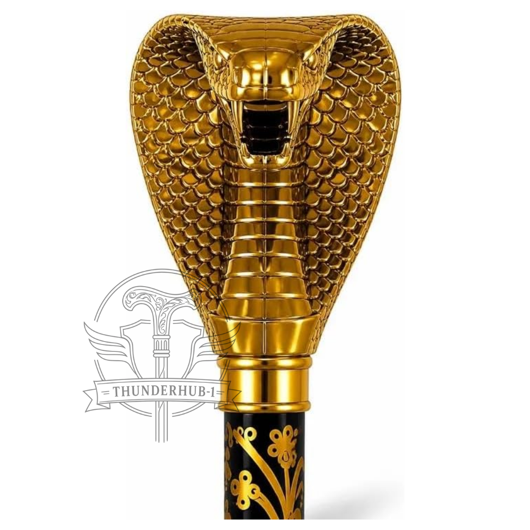 Premium Lion Cobra Brass Walking Stick