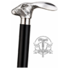 Silver Rabbit Head Walking Cane – 36 Inch Premium Wooden Walking Stick with Polished Metal Handle