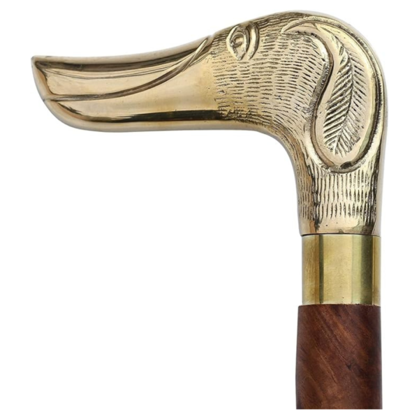 Duck Head Brass Walking Cane – 36 Inch Handmade Wooden Walking Stick