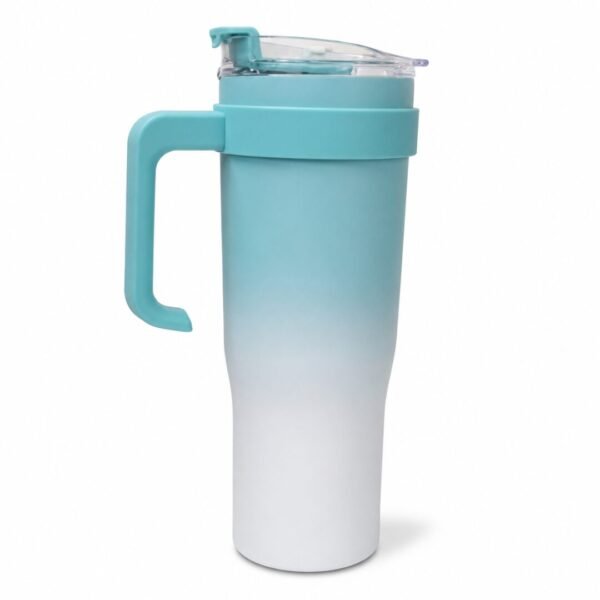 Insulated Stainless Steel Travel Tumbler with Handle, Straw & Lid