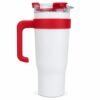 Insulated Stainless Steel Travel Tumbler with Handle, Straw & Lid - Product Image 14