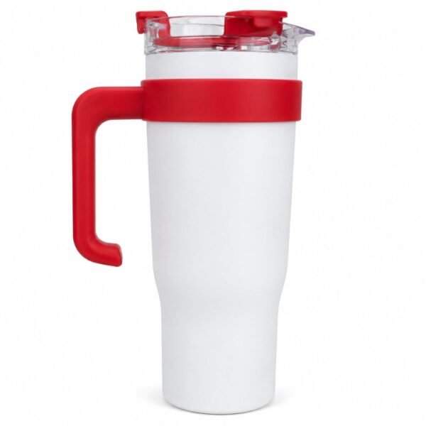 Insulated Stainless Steel Travel Tumbler with Handle, Straw & Lid - Product Image 14