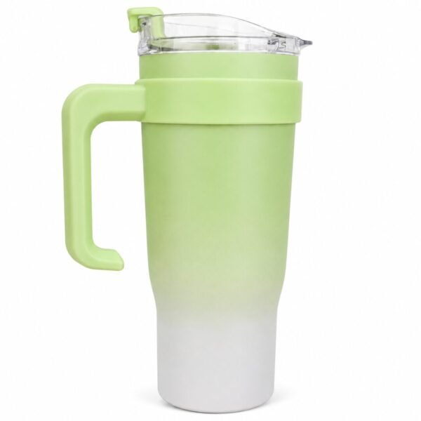 Insulated Stainless Steel Travel Tumbler with Handle, Straw & Lid
