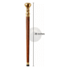Round Brass Handle Walking Cane – 36 Inch Handmade Wooden Walking Stick - Product Image 9
