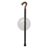 Antique Bronze Snake Head Walking Cane – Brass Handle Solid Black Wood Walking Stick, 37 Inch
