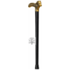 Golden Dog Head Brass Walking Cane – 36 Inch Handmade Wooden Walking Stick