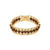 Gold Plated Rudraksha Bracelet with Natural Nepal Rudraksha Beads