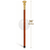 Round Brass Handle Walking Cane – 36 Inch Handmade Wooden Walking Stick - Product Image 18
