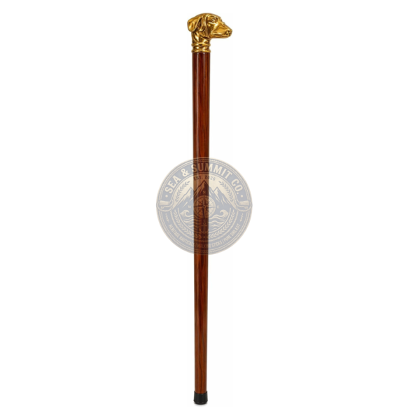Labrador Dog Head Brass Walking Cane – 36 Inch Handmade Wooden Walking Stick