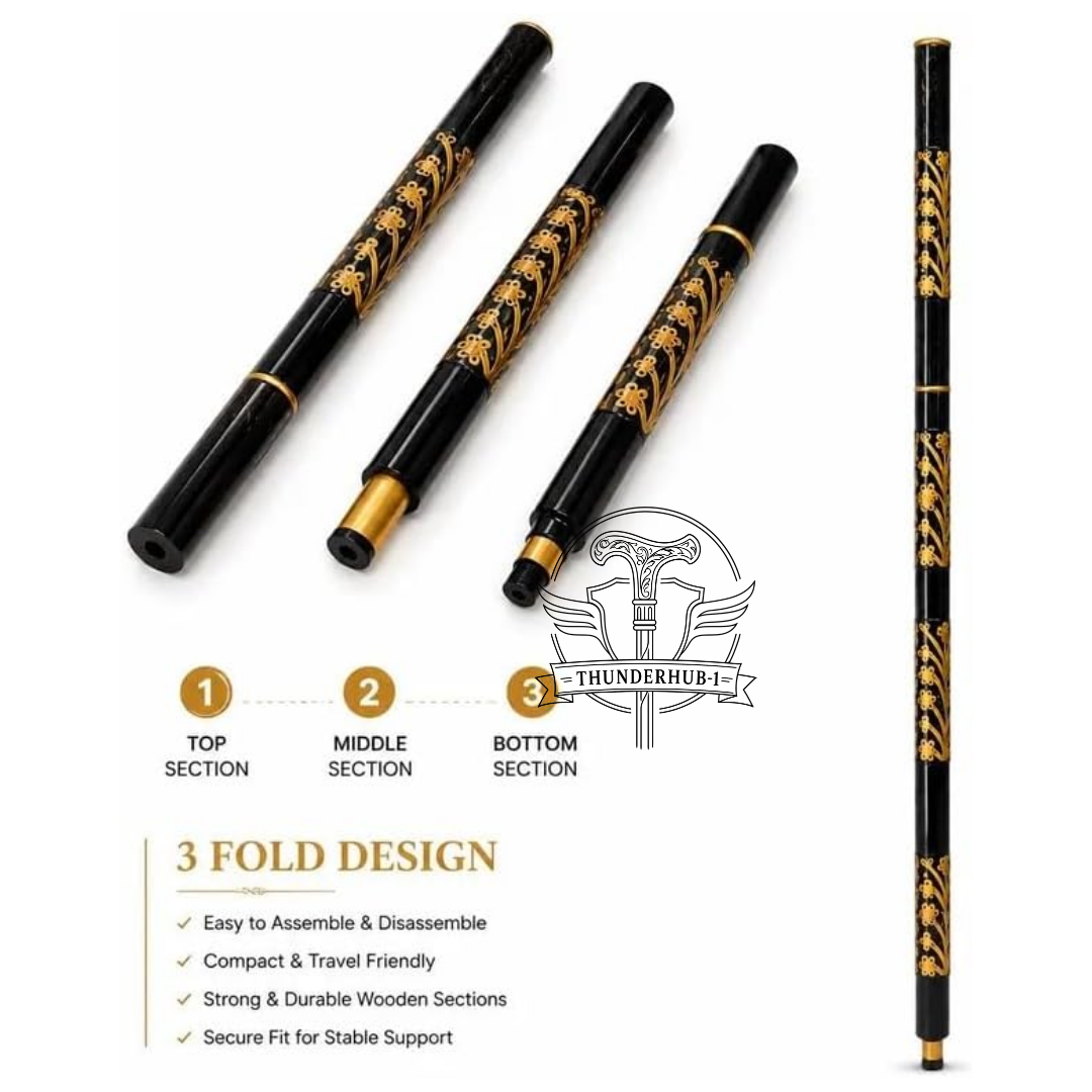 Premium Lion Cobra Brass Walking Stick - Image 6