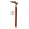 Floral Engraved Brass Derby Walking Cane – 36 Inch Handmade Wooden Walking Stick