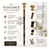 Floral Brass Knob Handle Walking Cane – 36 Inch Handmade Wooden Walking Stick - Product Image 11