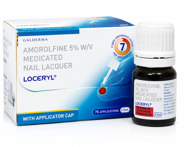 Loceryl Nail Lacquer 2.5ml Pack of 2 – Topical Nail Care Lacquer, 5ml Total