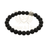 Black Rudraksha Bracelet with Silver Buddha Head Charm for Men & Women - Product Image 6