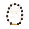 5 Mukhi Rudraksha Bracelet with Crystal Beads & Golden Clasp - Product Image 5