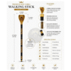 Premium Cobra Head Walking Stick – Solid Brass Handle, Floral Hardwood Shaft, 37 Inch Walking Cane - Product Image 10