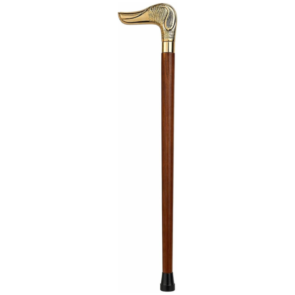 Duck Head Brass Walking Cane – 36 Inch Handmade Wooden Walking Stick