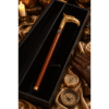 Eagle Head Brass Walking Cane – 36 Inch Gold Handle Wooden Walking Stick, Vintage Collectible Cane - Product Image 4