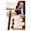 Engraved Brass T Handle Walking Cane – 36 Inch Handmade Wooden Walking Stick - Product Image 5