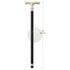 Engraved Brass T Handle Walking Cane – 36 Inch Handmade Wooden Walking Stick - Product Image 12