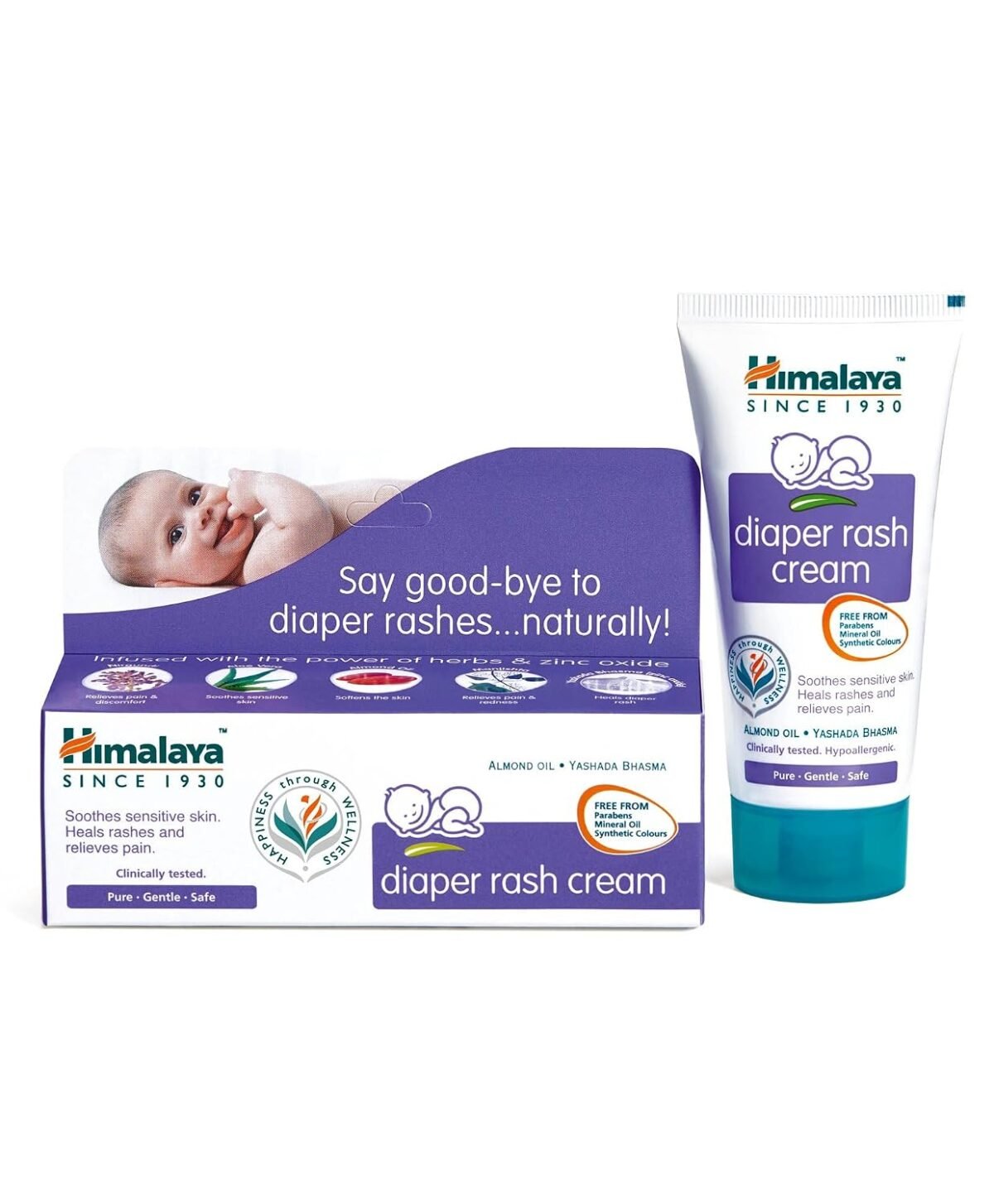Himalaya Baby Diaper Rash Cream 100g Pack of 2 for Baby Skin Care