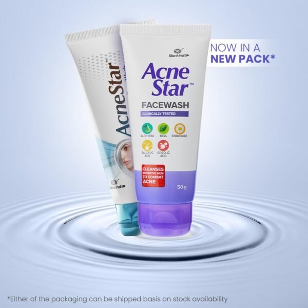 Mankind Acne Star Face Wash 50g Pack of 2 – Salicylic & Glycolic Acid Face Cleanser - Product Image 2