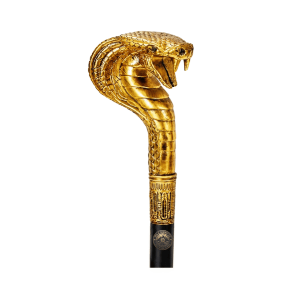 Cobra Head Brass Walking Cane – 36 Inch Handmade Wooden Walking Stick - Product Image 5