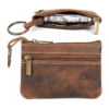 Genuine Leather Coin Purse for Men – Dual Zipper Wallet