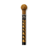 Rope Handle Walking Cane – Gold Tone Knob with Black Floral Shaft, Vintage Decorative Walking Stick - Product Image 5