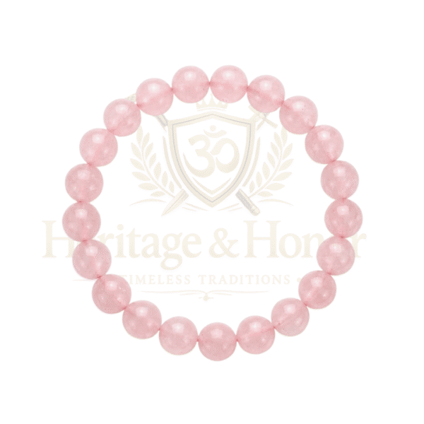 Natural Rose Quartz Bracelet – Genuine Pink Crystal Bead Bracelet - Product Image 5