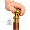 Round Brass Handle Walking Cane – 36 Inch Handmade Wooden Walking Stick - Product Image 4