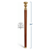 Round Brass Handle Walking Cane – 36 Inch Handmade Wooden Walking Stick - Product Image 3