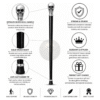 Skull Brass Walking Cane – 36 Inch Handmade Wooden Walking Stick - Product Image 3