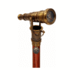 Steampunk Telescope Walking Cane with Compass & Hidden Compartment – 38 Inch Solid Wood Brass Handle Walking Stick - Product Image 4