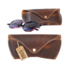 Genuine Leather Sunglasses Case – Vintage Eyeglass Holder - Product Image 11