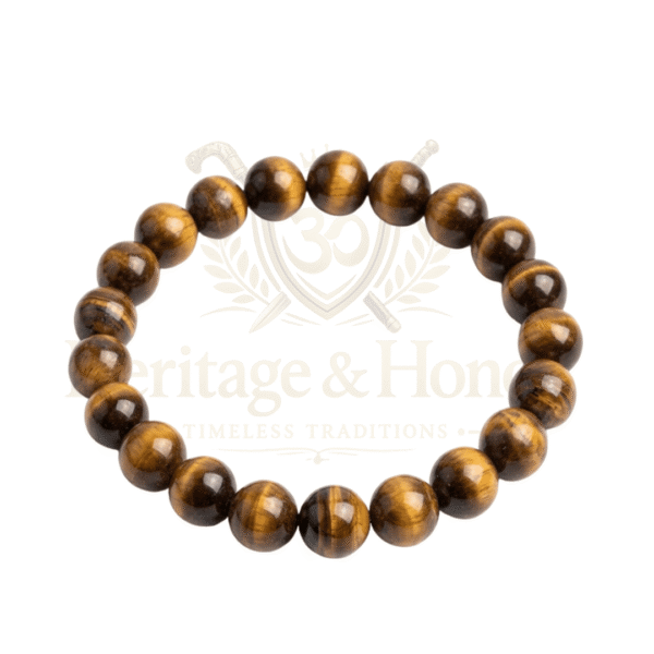 Natural Tiger Eye Bracelet 8mm – Genuine Gemstone Bead Bracelet - Product Image 8