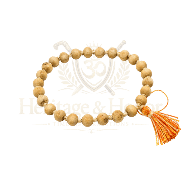 Handmade Pure Tulsi Bead Bracelet for Men & Women with Tassel - Product Image 7