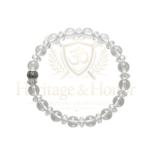 Clear Quartz Crystal Bracelet 8mm Natural Gemstone Stretch Bracelet - Product Image 6