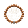 5 Mukhi Rudraksha Bracelet with Buddha Head – Handmade Stretch - Product Image 5