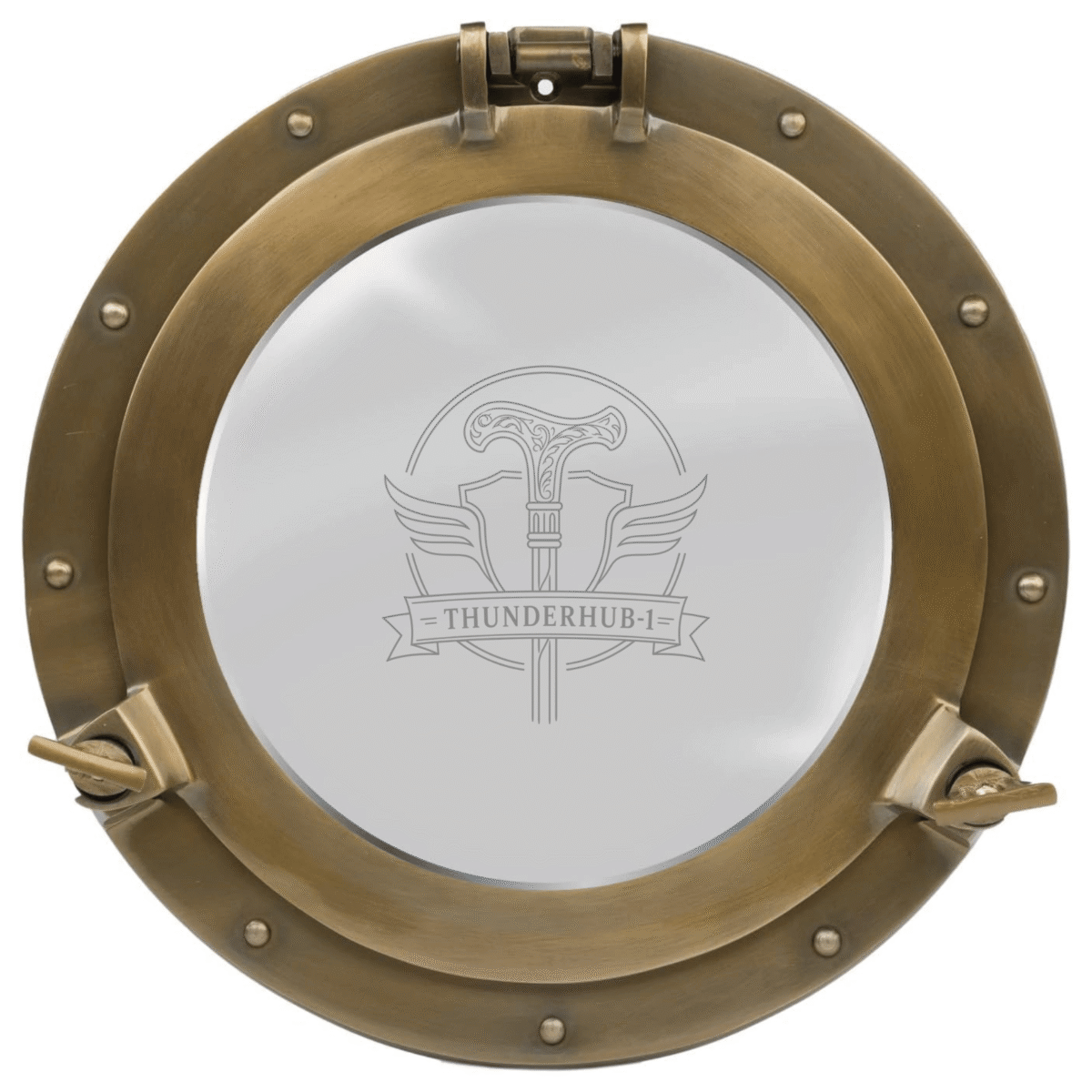 12 Inch Nautical Porthole Mirror Brass Finish Decorative Wall Mirror