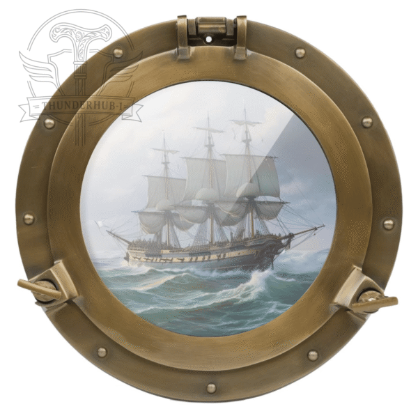 20 Inch Nautical Porthole Mirror Brass Finish Decorative Wall Mirror - Product Image 5
