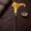 Lion Head Walking Cane Decorative Brass Handle Black Shaft - Product Image 14