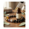 Lava Stone Bracelet with Tiger Eye & Amethyst Beads for Men - Product Image 5