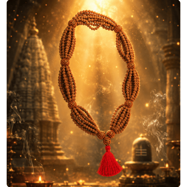 Original Nepal Rudraksha 1008+1 Maha Rudraksha Mala with Red Tassel